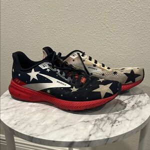 Brooks Red and Black Starry Running Shoes
